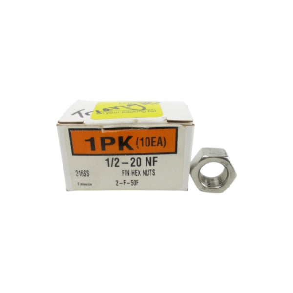 HEX NUT 1/2-20NF 2-F-50F (PKG OF 10) NSMP