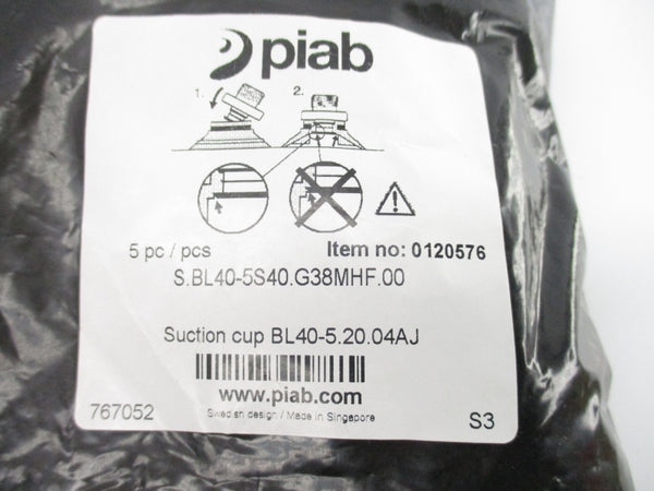 PIAB S.BL40-5S40.G38MHF.00 0120576 (PKG OF 5) NSMP