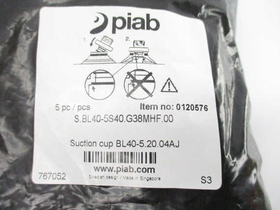 PIAB S.BL40-5S40.G38MHF.00 0120576 (PKG OF 5) NSMP