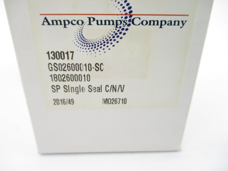 AMPCO PUMPS COMPANY 130017 GS02600010-SC NSMP