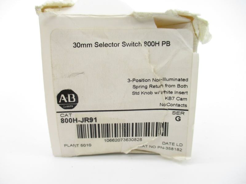 ALLEN BRADLEY 800H-JR91 SER. G (WH) NSMP
