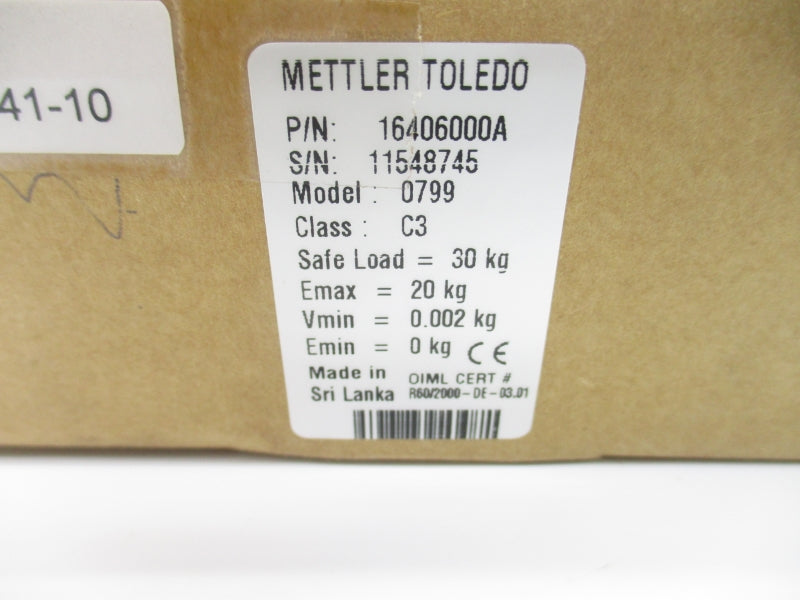 METTLER TOLEDO 16406000A 0799 (AS PICTURED) NSMP