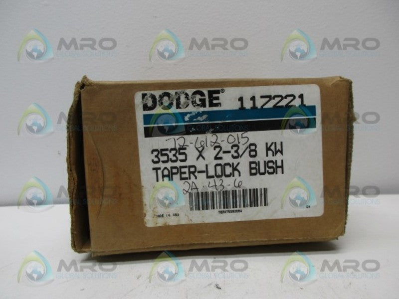 DODGE 117221 3535 TAPER LOCK BUSHING 2-3/8" NSMP