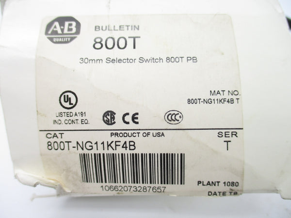 ALLEN BRADLEY 800T-NG11KF4B SER. T (WH) NSMP