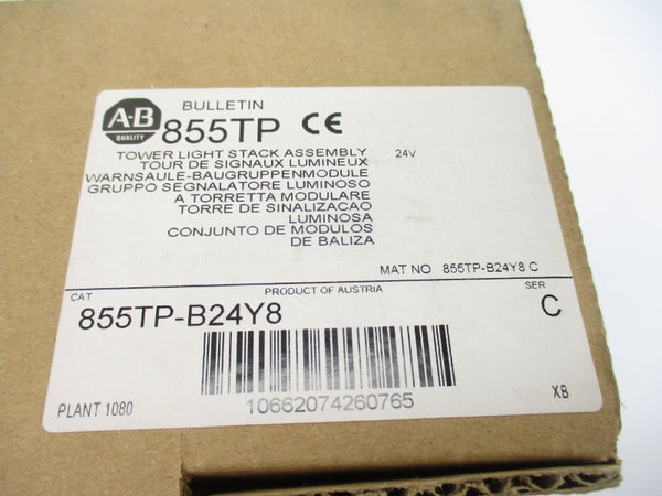 ALLEN BRADLEY 855TP-B24Y8 SER. C 24V (BR/WH) NSFS