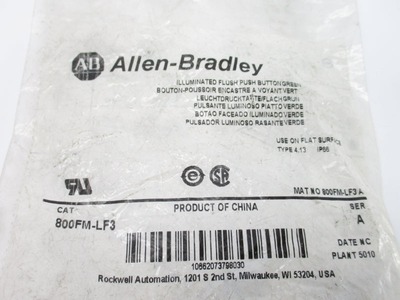 ALLEN BRADLEY 800FM-LF3 SER. A NSMP