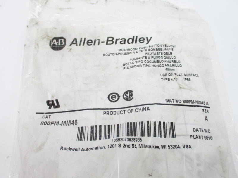 ALLEN BRADLEY 800FM-MM45 SER. A NSMP