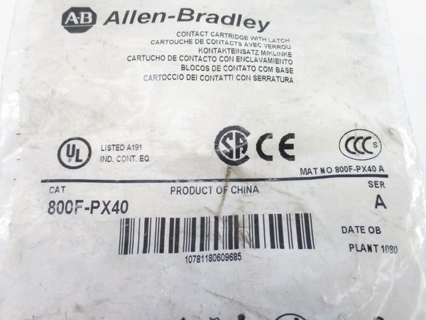 ALLEN BRADLEY 800F-PX40 SER. A NSMP