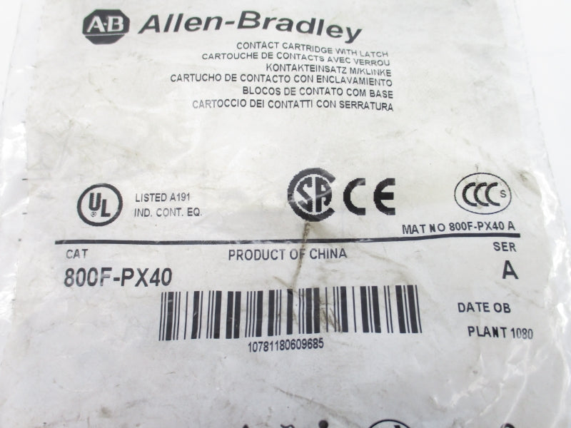 ALLEN BRADLEY 800F-PX40 SER. A NSMP