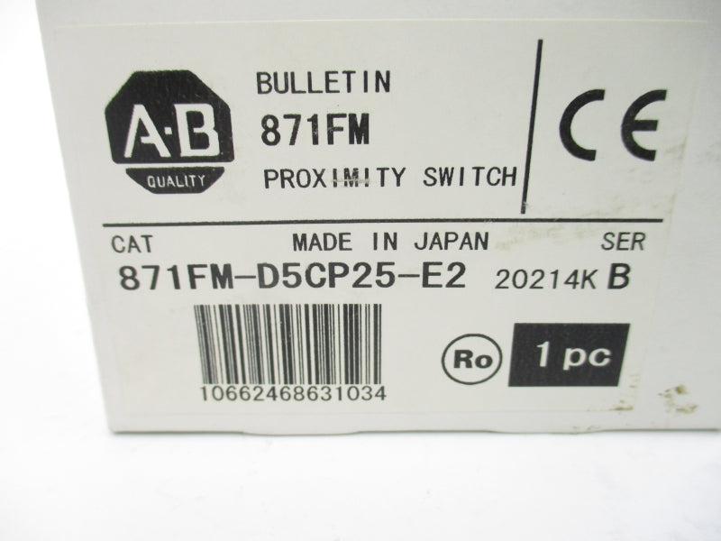 ALLEN BRADLEY 871FM-D5CP25-E2 SER. B 12-24VDC (WH) NSMP