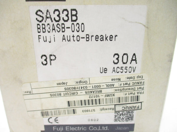 FUJI ELECTRIC SA33B BB3ASB-030 550VAC 30A NSMP