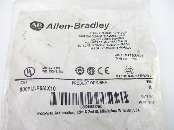 ALLEN BRADLEY 800FM-F6MX10 SER. A NSMP