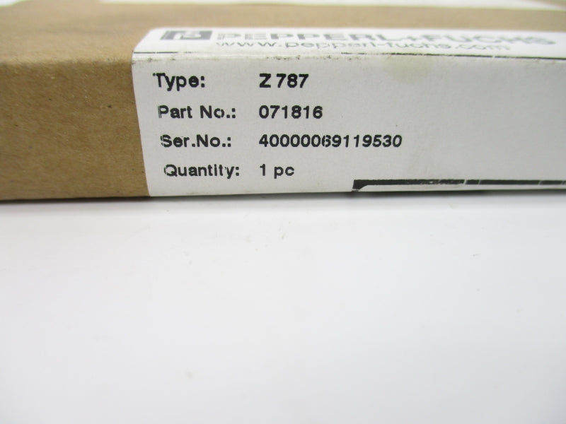 PEPPERL+FUCHS 071816 Z787 NSFS