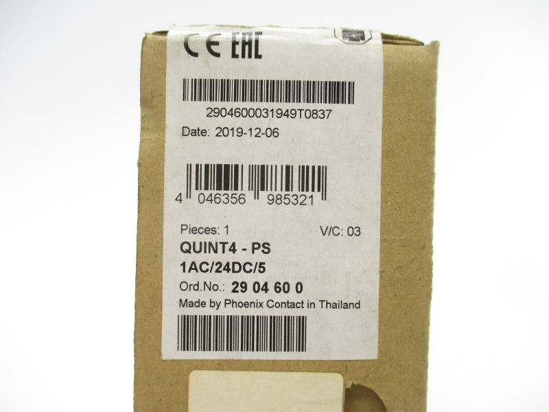 PHOENIX CONTACT QUINT4-PS1AC/24DC/5 2904600 100-240VAC 0.8-1.7A NSMP
