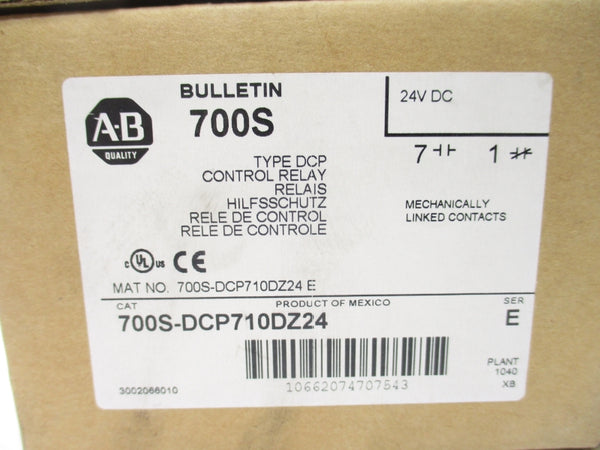 ALLEN BRADLEY 700S-DCP710DZ24 SER. E 24VDC (BR/WH) NSMP