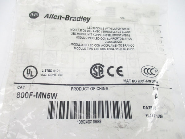 ALLEN BRADLEY 800F-MN5W SER. A NSMP