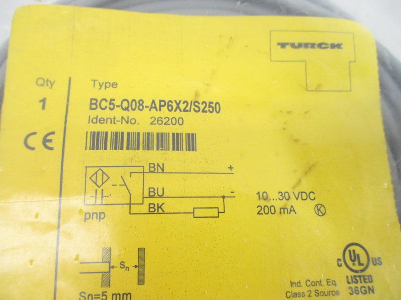 TURCK BC5-Q08-AP6X2/S250 26200 10-30VDC NSMP