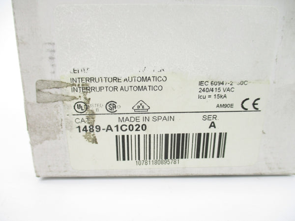 ALLEN BRADLEY 1489-A1C020 SER. A 277V 2A NSMP
