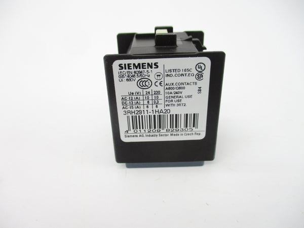 SIEMENS 3RH2911-1HA20 240V 10A NSMP