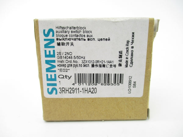 SIEMENS 3RH2911-1HA20 240V 10A NSMP