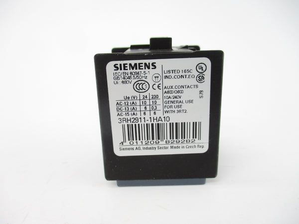 SIEMENS 3RH2911-1HA10 240V 10A NSMP
