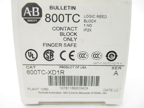 ALLEN BRADLEY 800TC-XD1R SER. A (WH) NSMP