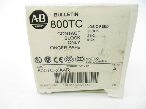 ALLEN BRADLEY 800TC-XA4R SER. A 150VAC 15A (WH) NSMP