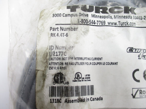 TURCK RK4.4T-6 U2177C 250V 4A NSMP