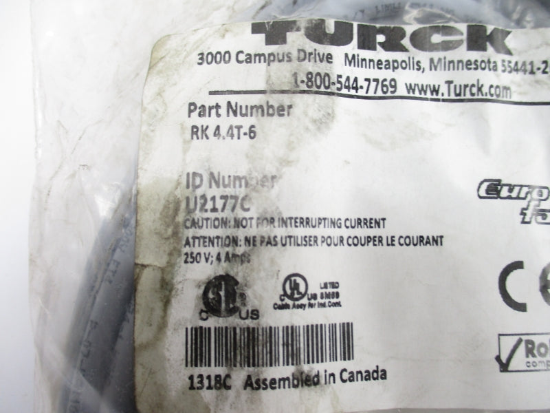 TURCK RK4.4T-6 U2177C 250V 4A NSMP
