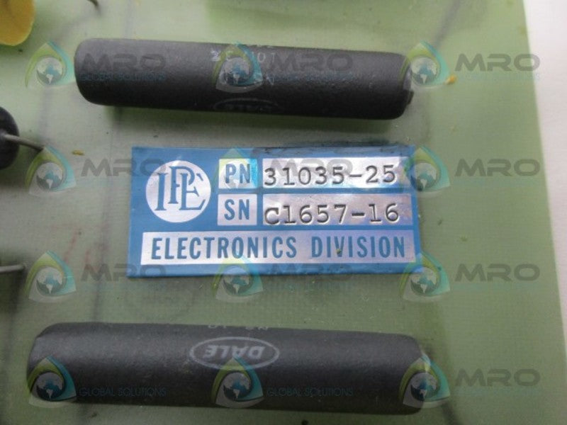 IPE 31035-25 CONTROL BOARD UNMP
