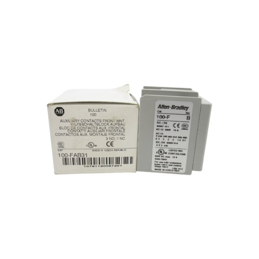 ALLEN BRADLEY 100-FAB31 SER. B 600VAC 10A (WH) NSMP
