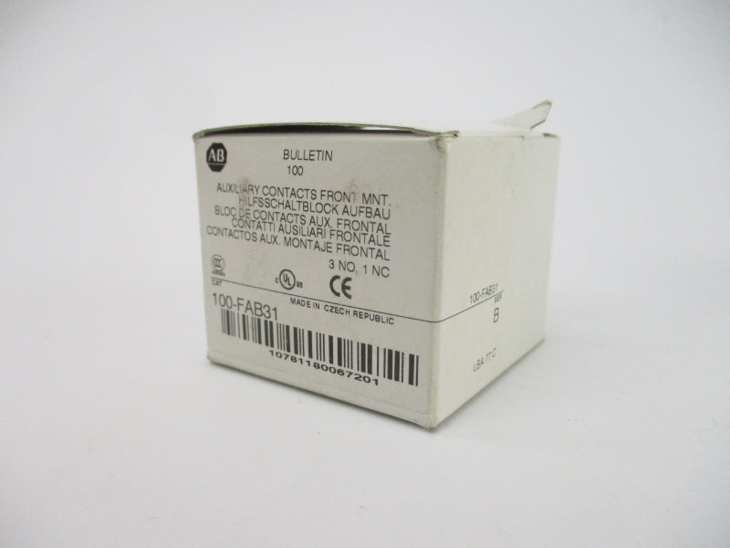 ALLEN BRADLEY 100-FAB31 SER. B 600VAC 10A (WH) NSMP