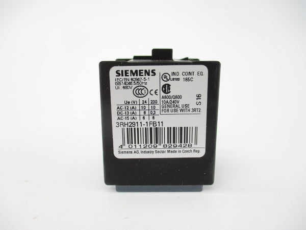 SIEMENS 3RH2911-1FB11 240V 10A NSMP
