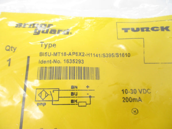 TURCK BI5U-MT18-AP6X2-H1141/S395/S1610 1635293 10-30VDC NSMP