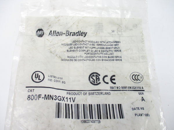ALLEN BRADLEY 800F-MN3GX11V SER. A NSMP