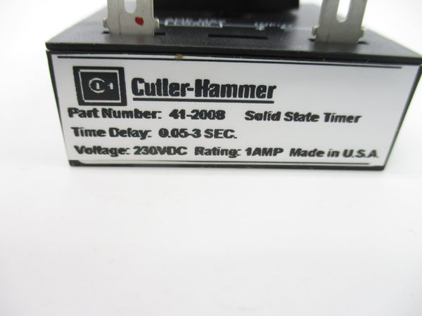 CUTLER HAMMER 41-2008 230VDC 1A 0.05-3S NSNP