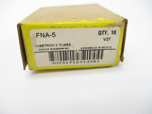 BUSSMANN FNA-5 250VAC 5A (PKG OF 10) NSMP