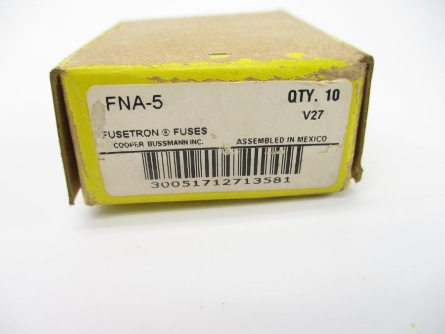 BUSSMANN FNA-5 250VAC 5A (PKG OF 10) NSMP