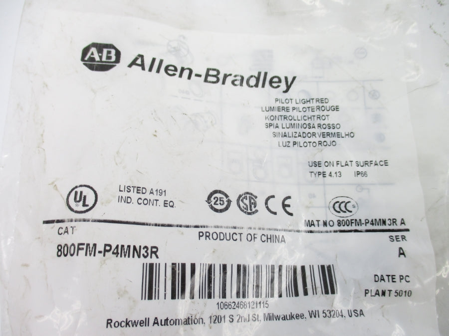 ALLEN BRADLEY 800FM-P4MN3R SER. A NSMP