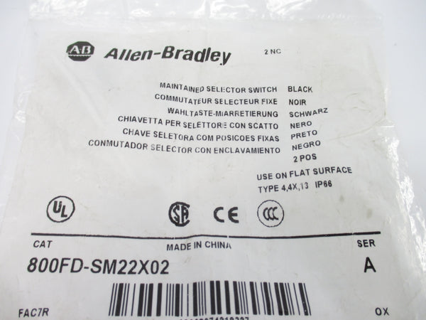 ALLEN BRADLEY 800FD-SM22X02 SER. A NSMP
