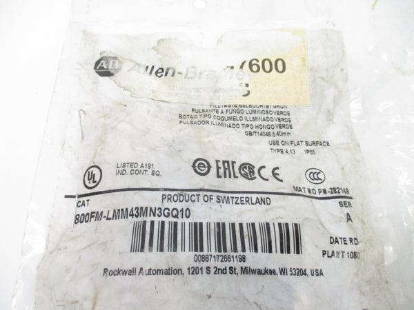 ALLEN BRADLEY 800FM-LMM43MN3GQ10 SER. A NSMP