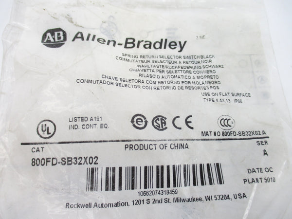 ALLEN BRADLEY 800FD-SB32X02 SER. A NSMP