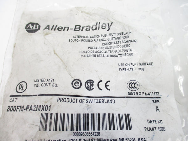 ALLEN BRADLEY 800FM-FA2MX01 SER. A NSMP