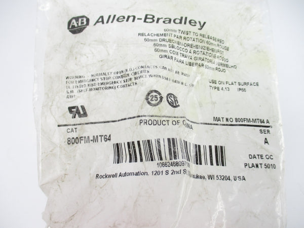 ALLEN BRADLEY 800FM-MT64 SER. A NSMP