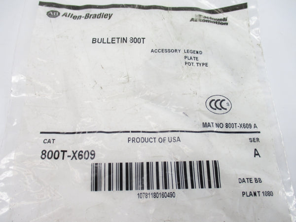 ALLEN BRADLEY 800T-X609 SER. A NSMP