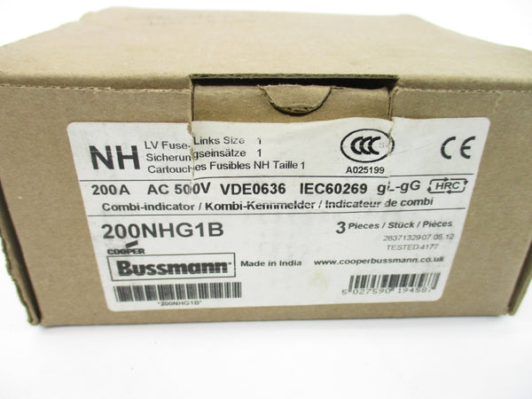 BUSSMANN 200NHG1B 500VAC 200A (PKG OF 3) NSMP