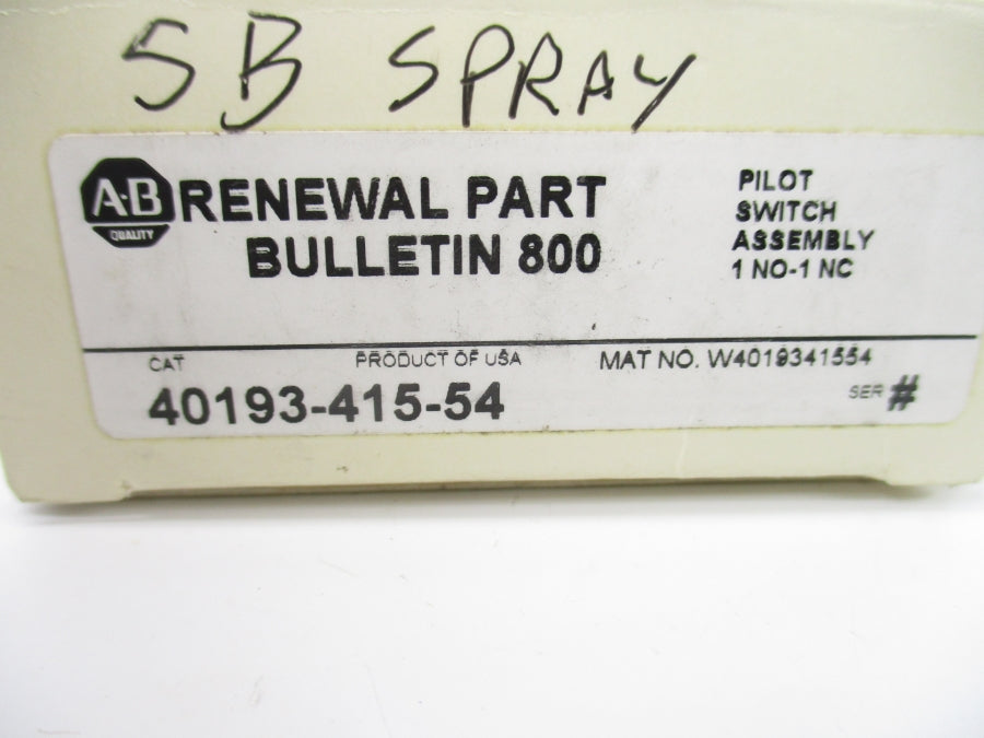 ALLEN BRADLEY 40193-415-54 (WH) NSMP