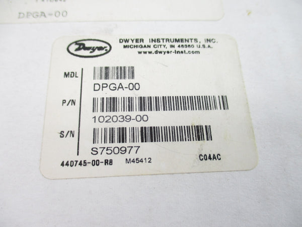 DWYER DPGA-00 102039-00 -30"HG NSMP