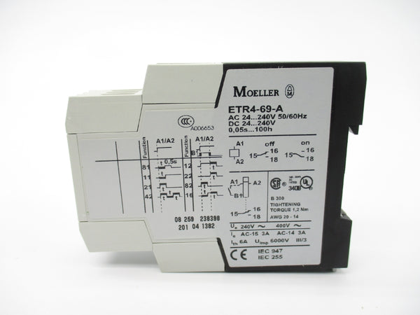 KLOCKNER MOELLER ETR4-69-A 24-240VAC/DC 0.05S-100H NSMP