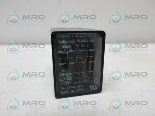 POTTER & BRUMFIELD KHAU-17D12-12 RELAY 12VDC UNMP